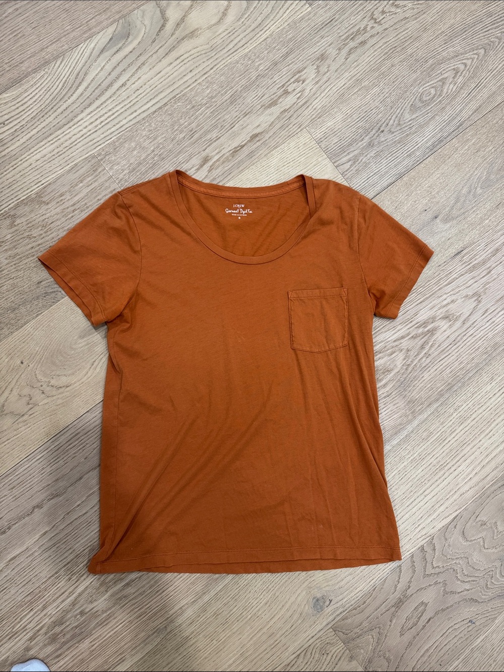 J. Crew Rust Orange Short-Sleeve Pocket Tee